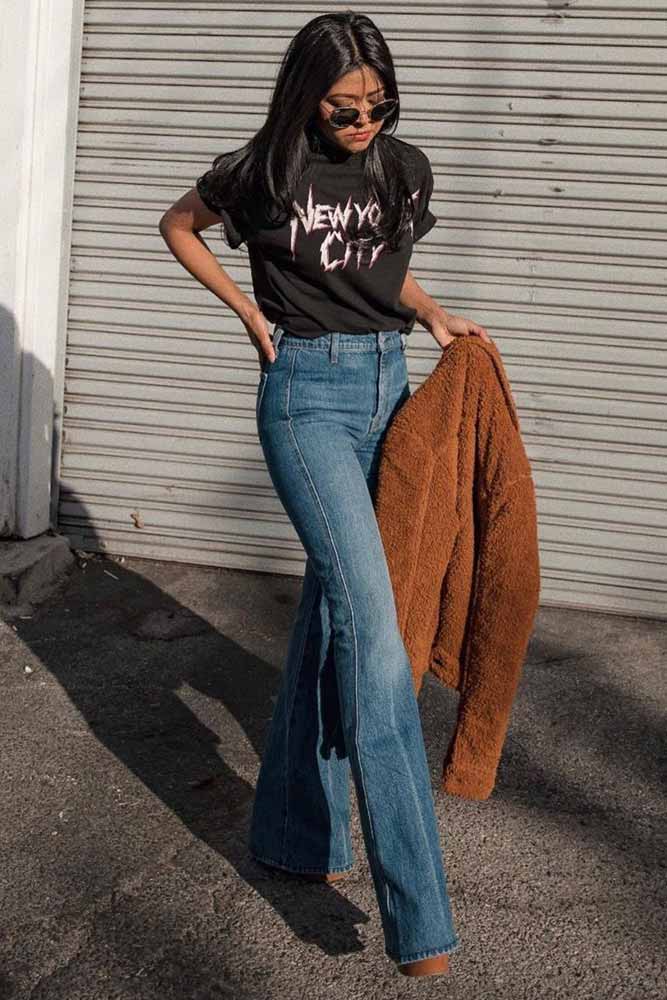 90s t store shirt and jeans