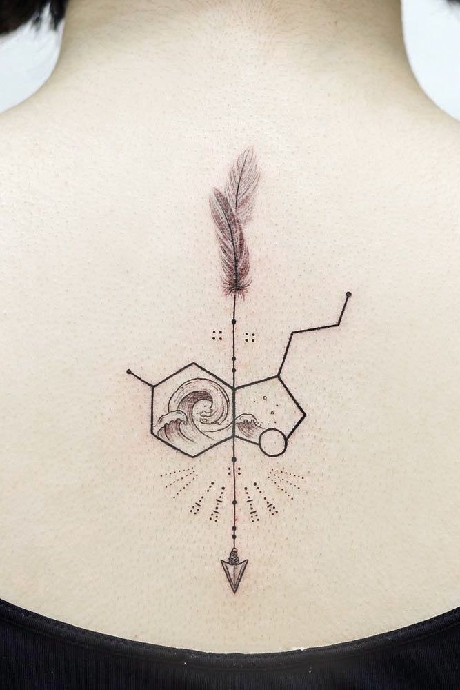 Chemical Element With Arrow For Back #chemicalelementtattoo #backtattoo