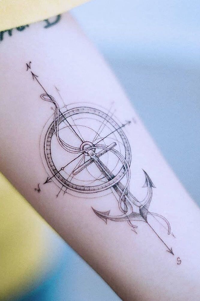 100 Awesome Compass Tattoo Designs  Art and Design