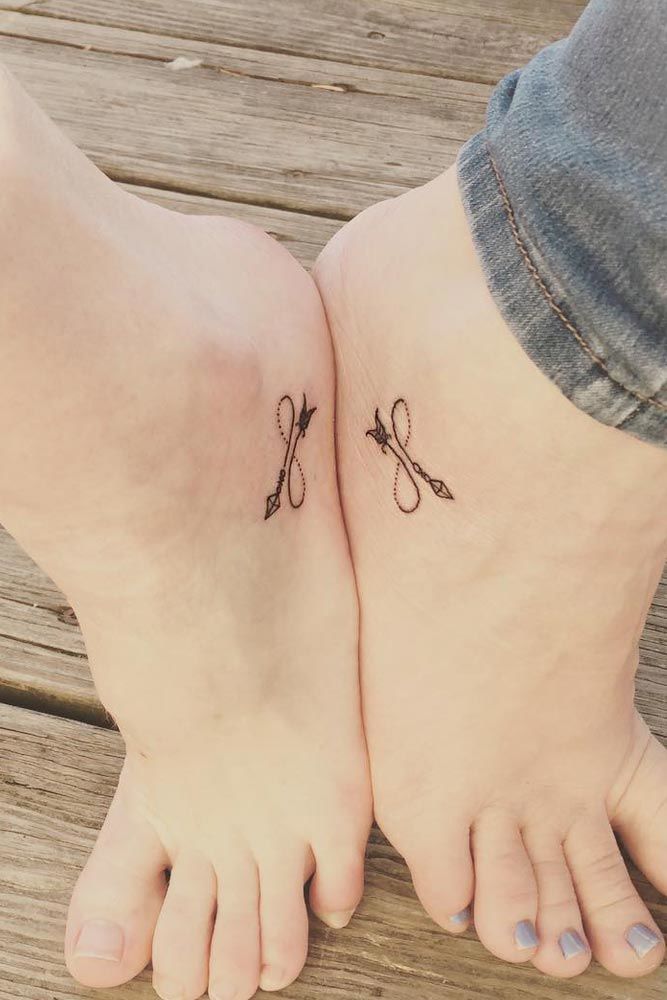 Couple Infinity Arrow Tattoo #coupletattoo #infinitytattoo #infinityarrowtattoo