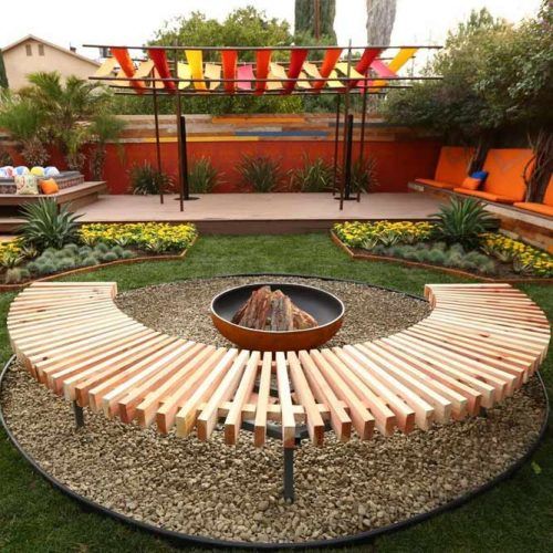 Backyard Space With Camp Fire #campfiredesign