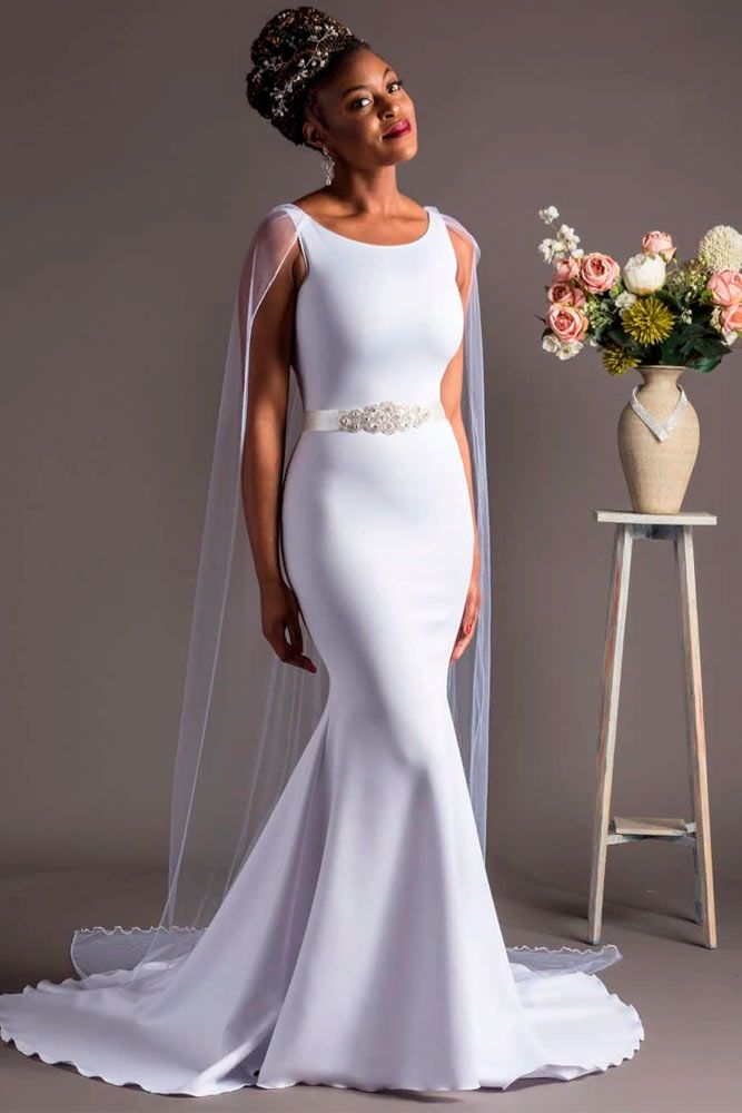 Elegant Mermaid Dress With Greek Motives #simpleweddingdress #greekweddingdress