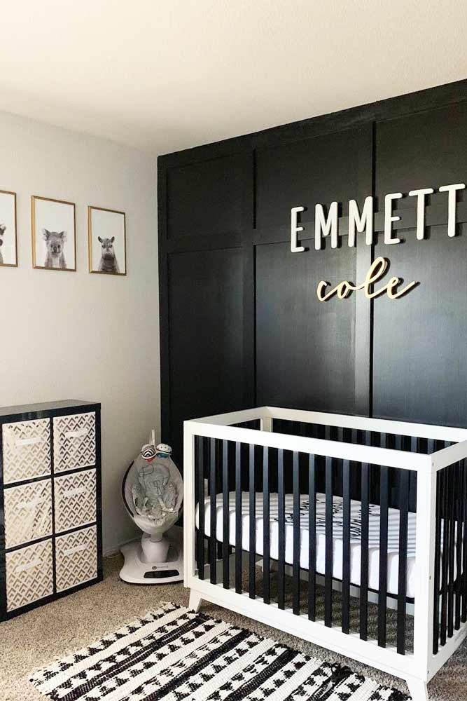 dark crib nursery ideas