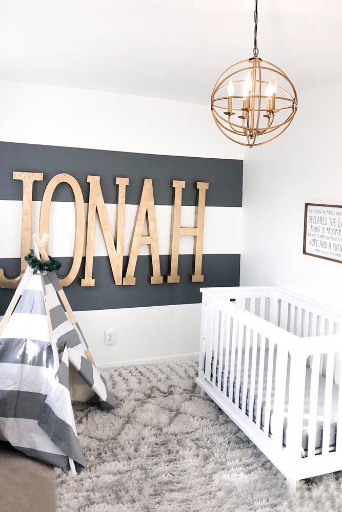 Personalized Nursery For Boy With Baby House #babyhouse