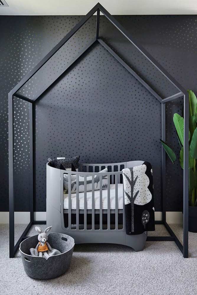 black crib nursery ideas