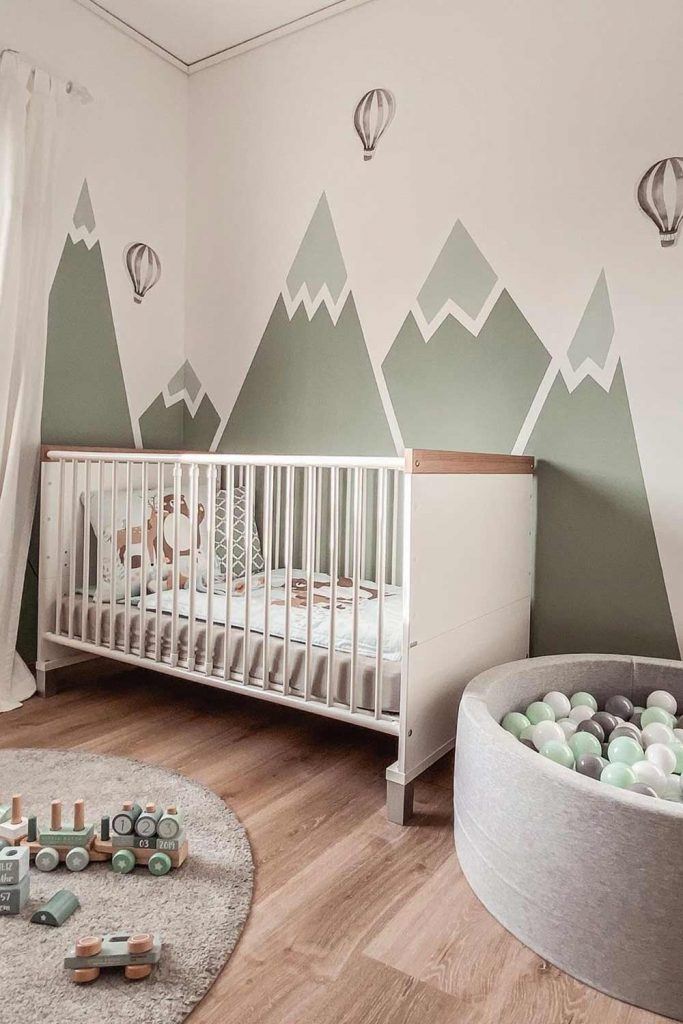 Nusery Idea With Painted Walls