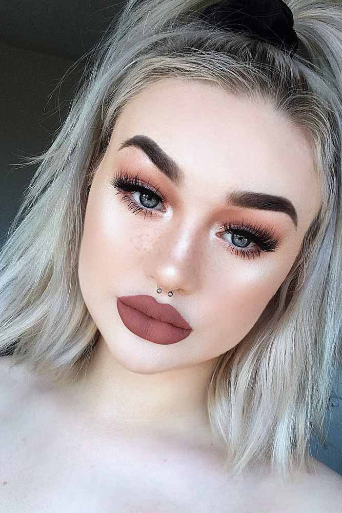 Nude Makeup Idea For Pale Skin #nudelipstick