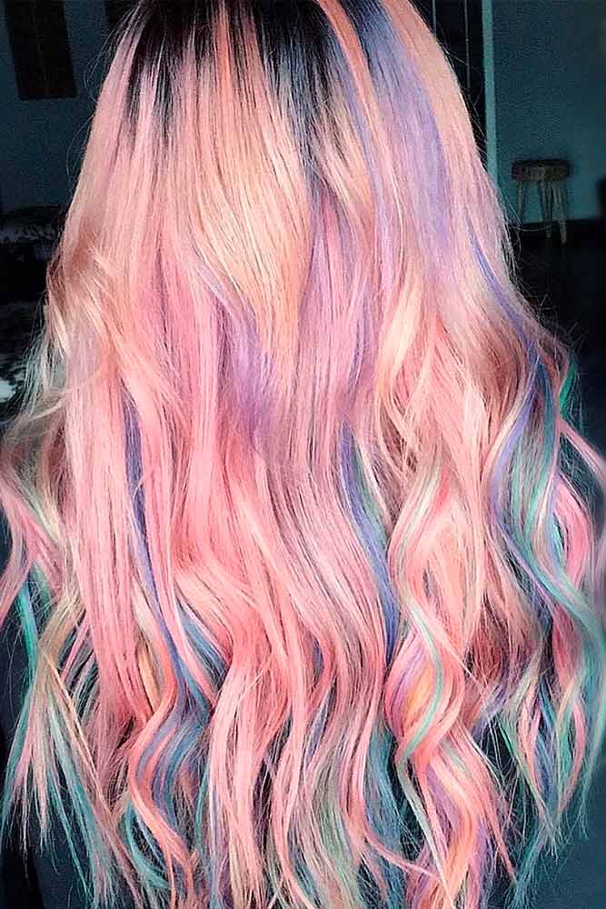 Pastel Mermaid Hair #mermaidhair #colorfulhair