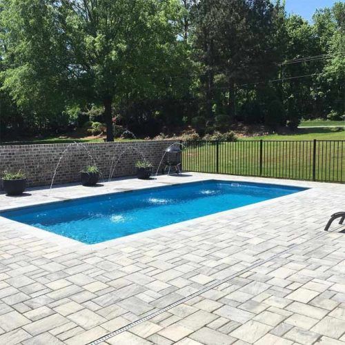 Islander Pool With Techo Eva Pavement #bacyardpool