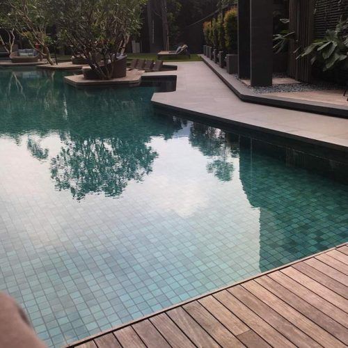 Wooden Pool Deck Design #woodendeck