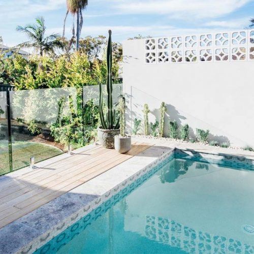 Pool Deck With Wood And Tiles #woodendeck #tile