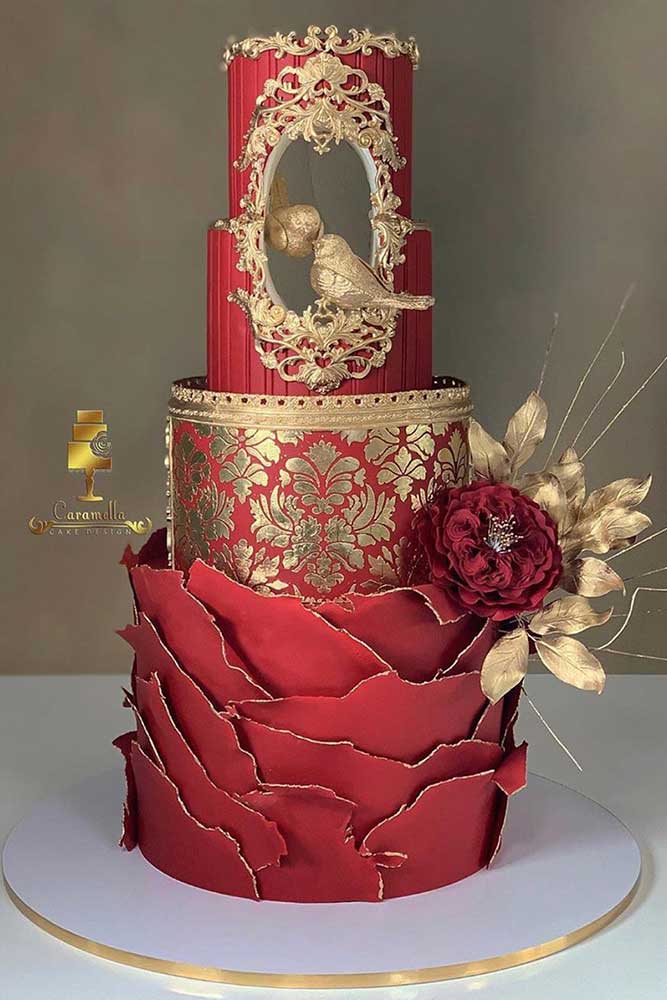 Love Nest Cake Topper #redcake #redwedding