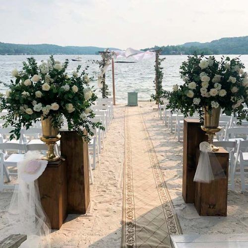 Beach Aisle Decoration #wedding #outdoorwedding