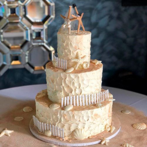 Awesome Ocean-Themed Wedding Cake #weddingcake #wedding