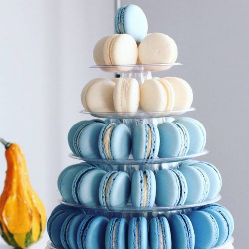 Colored Macaroon Tower Idea #birthdaypartyfood