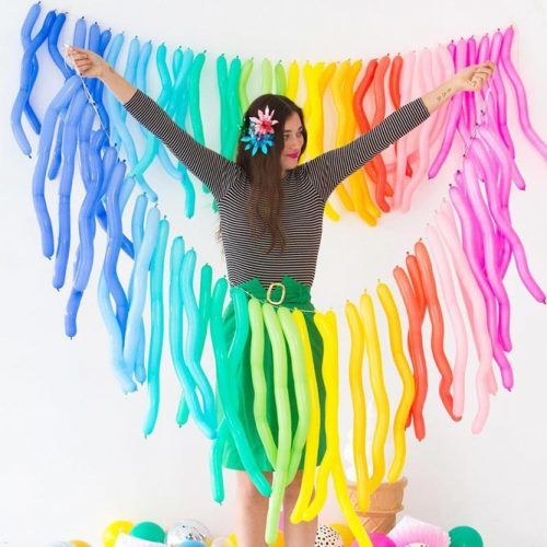 Long Balloons Garland #balloonsgarland