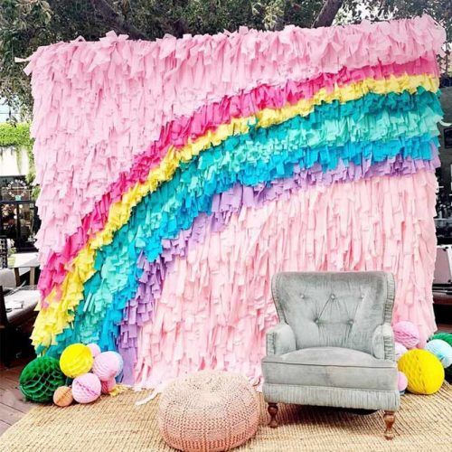 Rainbow Photo Zone #rainbowdecorations