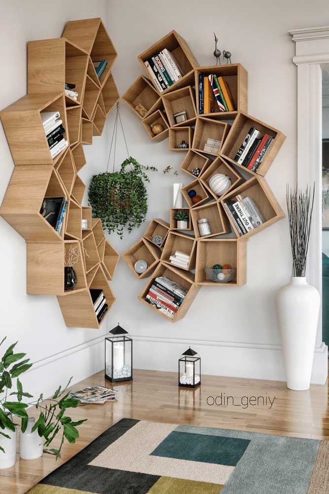 Wood Corner Mandala Bookcase #mandalabookcase