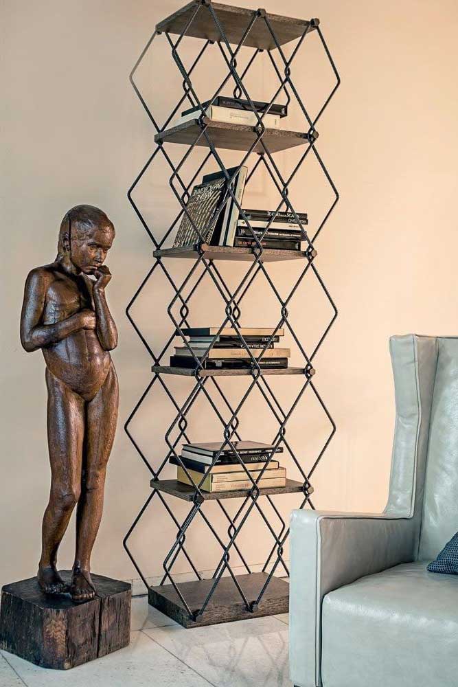 Vintage Metallic Bookcase Design #vintagebookcase