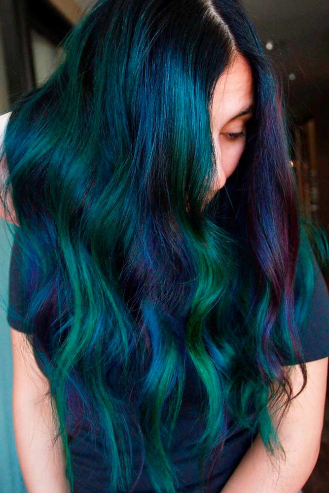 dark green hair color