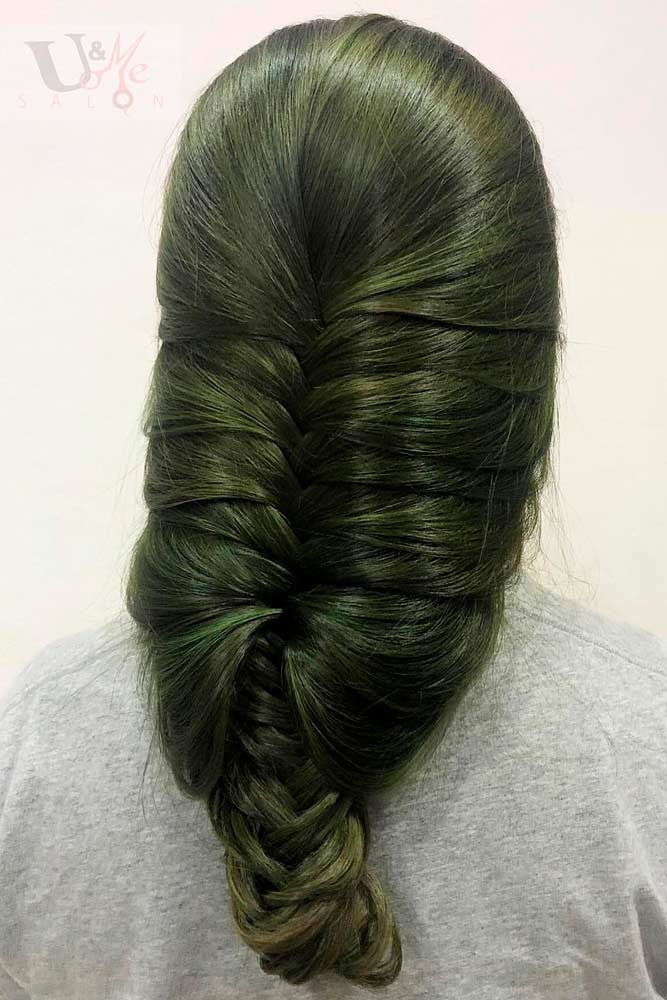 dark green hair color