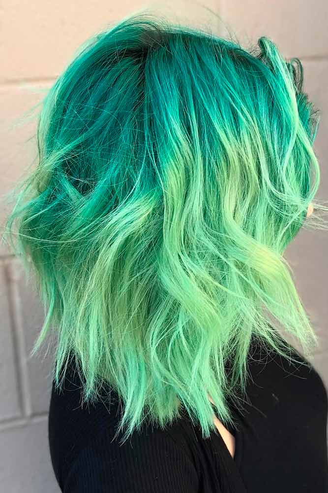 Teal And Green Hair