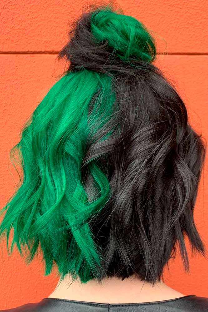 dark green hair color