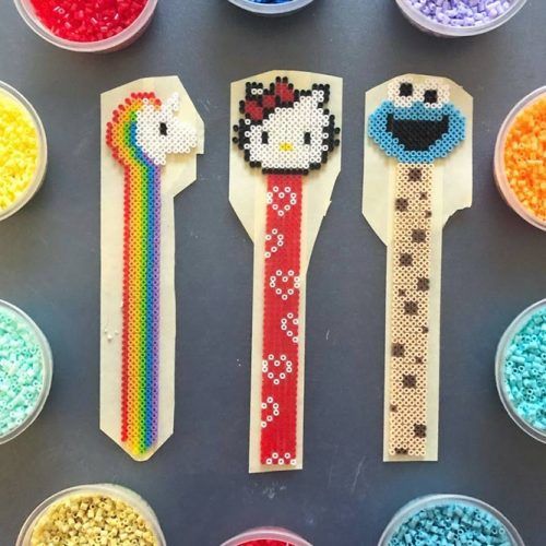 Bookmarks Perler Beads #craftbookmarks