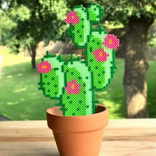 Cactus Perler Art #cactuscraft