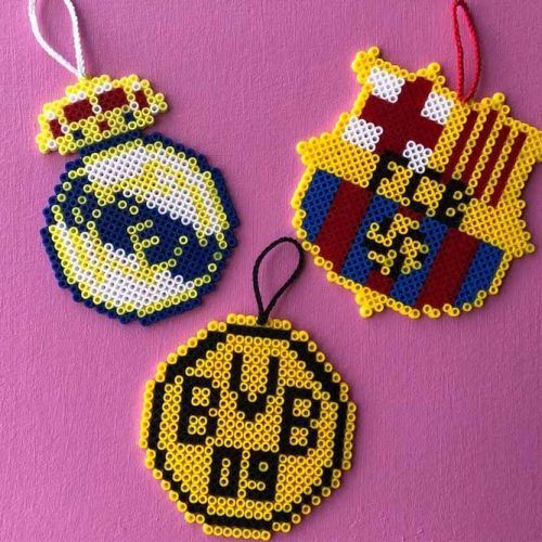 Football Lovers Perler Gift Idea #keychainidea