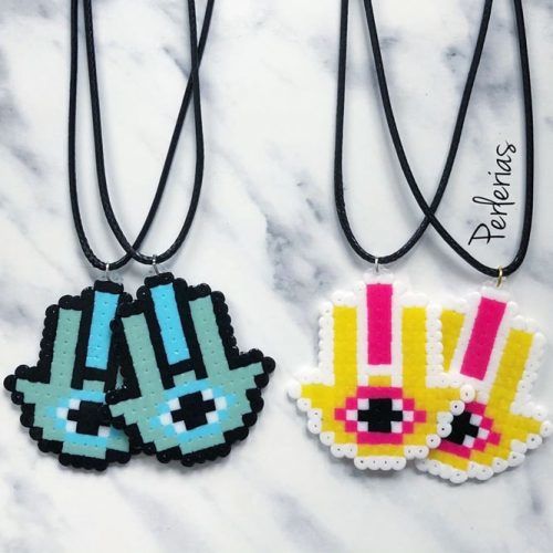 Necklace Perler Beads Craft #nekclacecraft