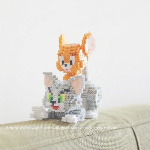 Tom And Jerry Perler Beads #3dperlerbeads