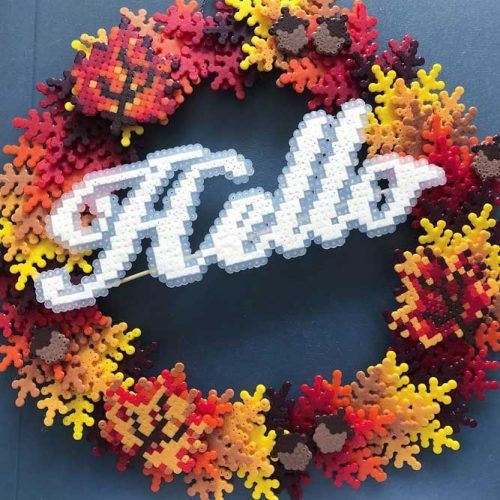 Perler Beads Wreath Idea #diywreath