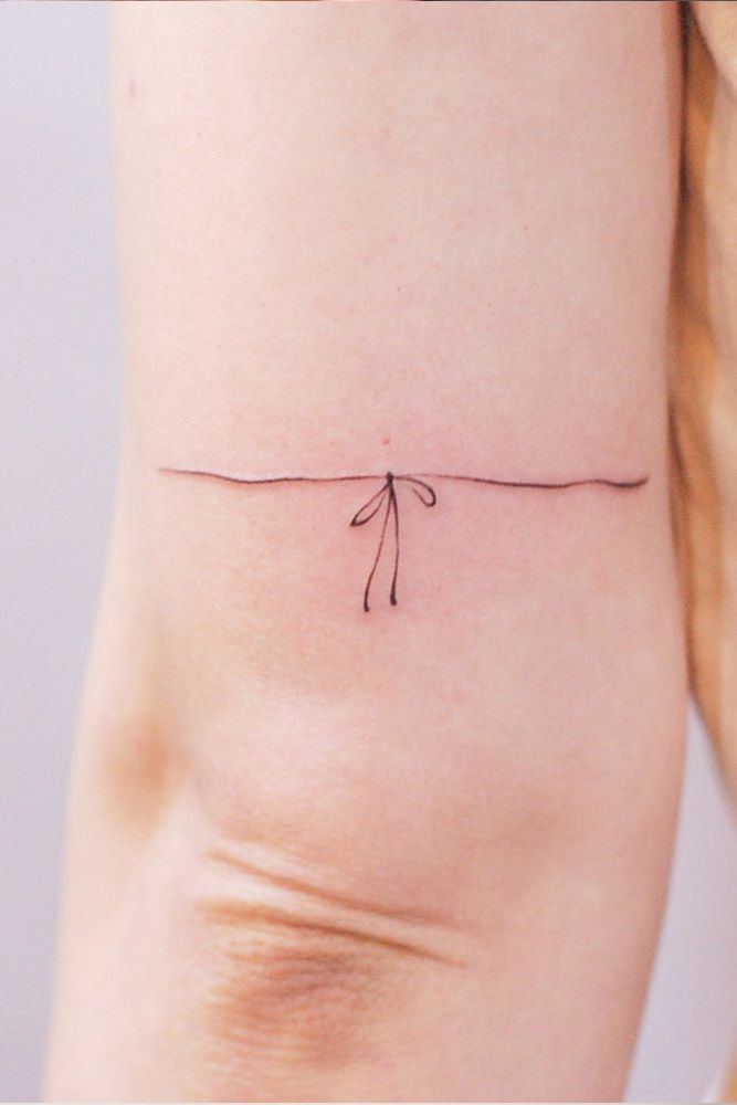 Elegant Bow On Arm #bowtattoo