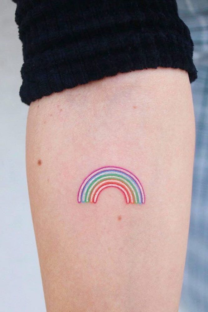 Colorful Rainbow Idea #rainbowtattoo