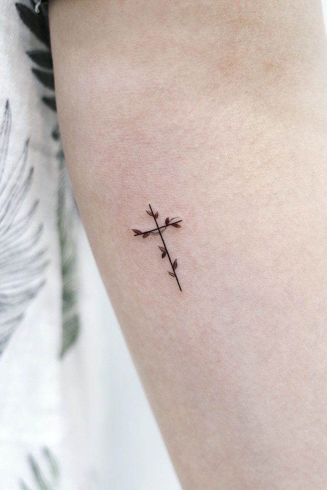 Simple Cross Tattoo #crosstattoo