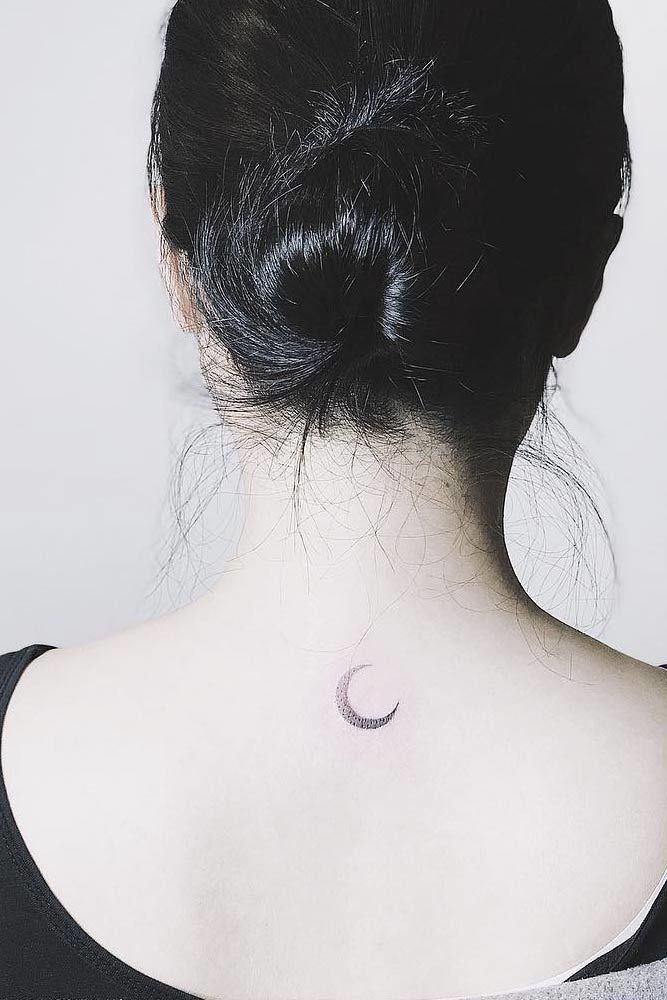Moon Tattoo On The Back #moontattoo