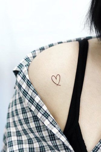 Outline Heart Tattoo #hearttattoo 