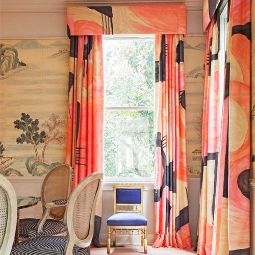 Pink Patterned Curtains Design #pinkcurtains #patternedcurtains