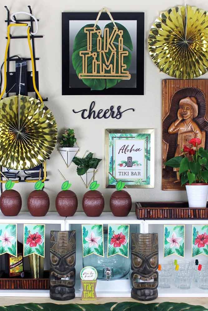 Tiki Theme Decorations #tikitheme #tikibar