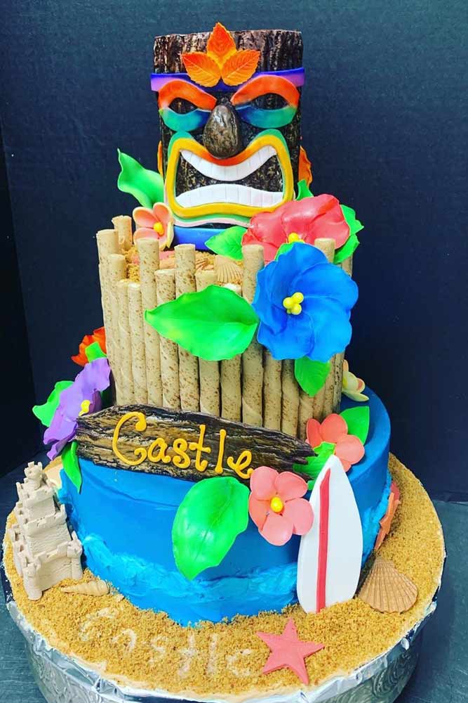 Luau Cake Idea #luaucake #luauparty