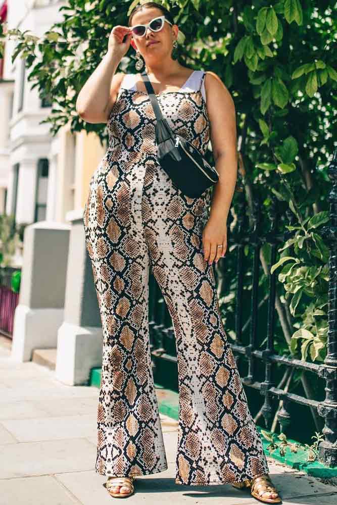 Plus size best sale snake print jumpsuit