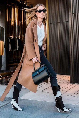 Cowboy Boots With A Long Coat #casualoutfit #stylishlook