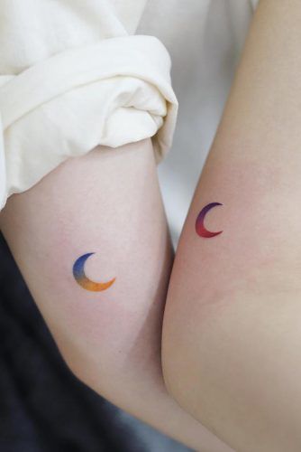 Best Friends Moon Tattoos #moontattoo