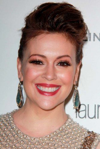 A Messy And Perfectly Imperfect #alyssamilano #updohairstyles