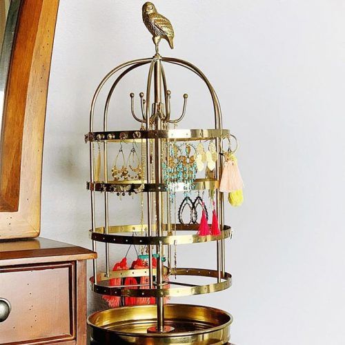 Hedwig Jewelry Cage #jewelrystand #metallicorganizer