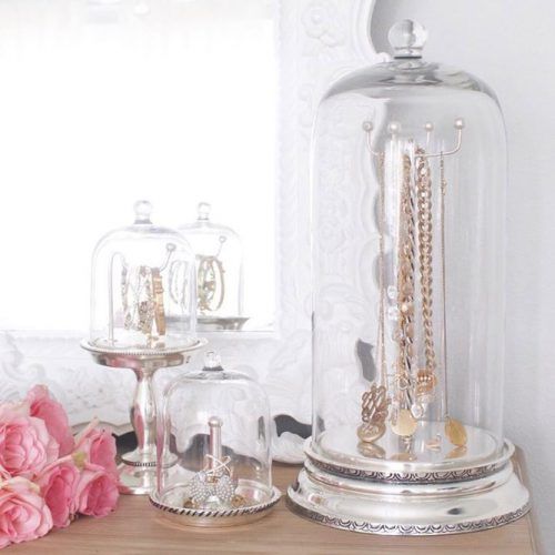 Jewelry Cloches Organizer Idea #jars #jewelrycloches