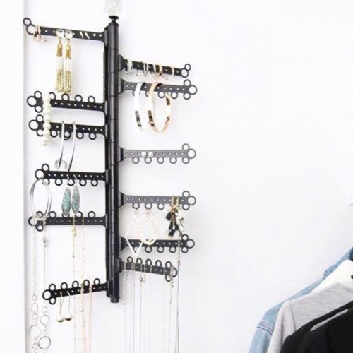 Wall Plastic Jewelry Organizer #hanging #earringsholder