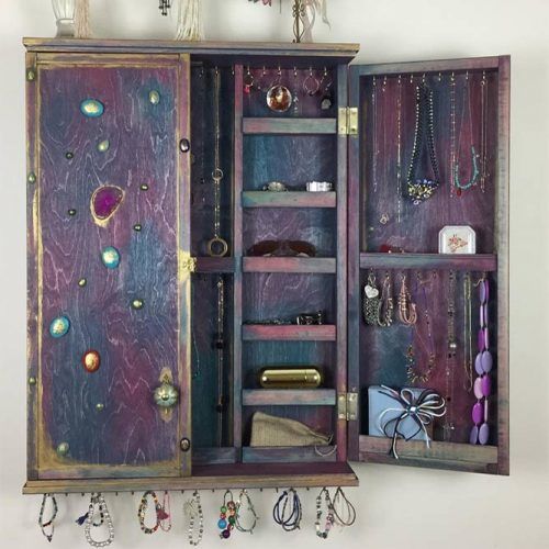 Jewelry Cabinet Design #jewelrycabinet #wallorganizer