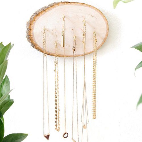 Wood Wall Jewelry Hanging #walljewelryhanging